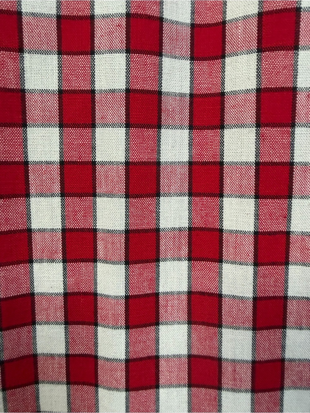 Red & White Plaid Gingham Blazer 100% Cotton Jacket Women's Size XL NOS - Picture 9 of 15